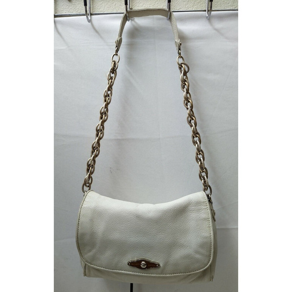Elliot Lucca Off-White Leather Chain Strap Small Shoulder Bag - Picture 3 of 14
